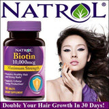 Natrol Biotin 1000mcg Dietary Natural Supplement Tablets