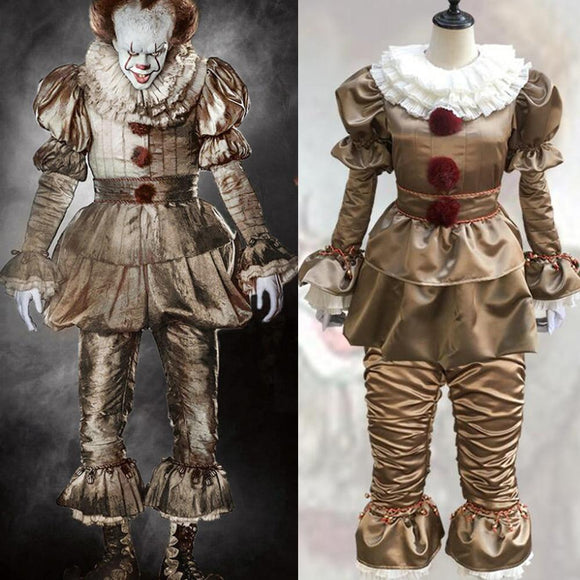 Pennywise Cosplay Scary Costume Halloween Masquerade Party