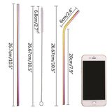 Elegant Colorful Stainless Steel Reusable Drinking Straw