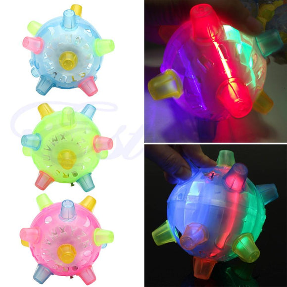 Jumping Joggle Light Music Flashing Bouncing Vibrating Jump Ball Toy