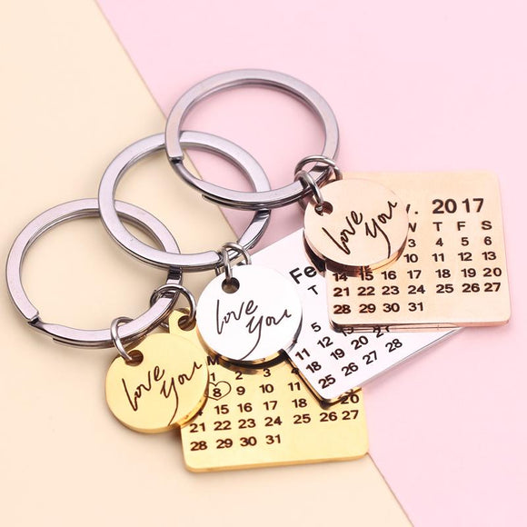 Personalized Calendar Keychain