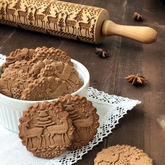 Christmas Embossing Rolling Pins