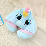 Hooded Unicorn Neck Pillow