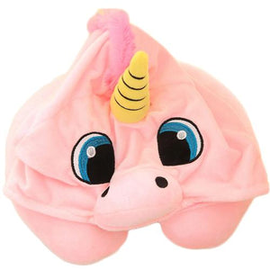 Hooded Unicorn Neck Pillow